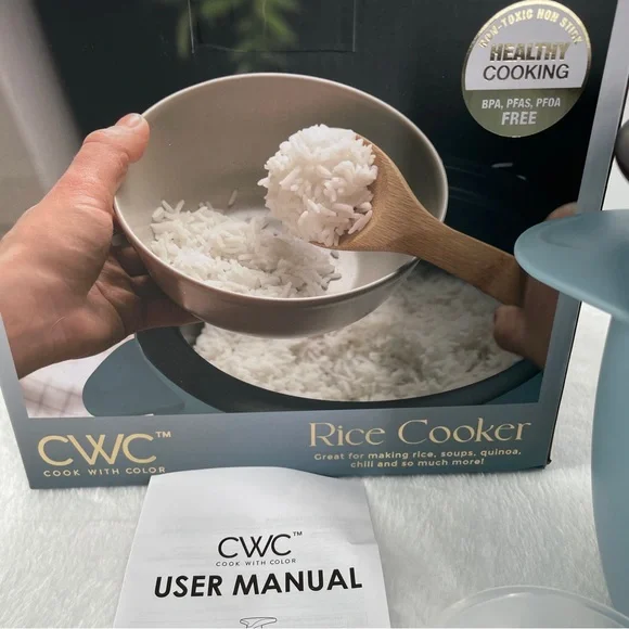 CWC Slate Blue 6 Cup Rice Cooker - Picture 5 of 6